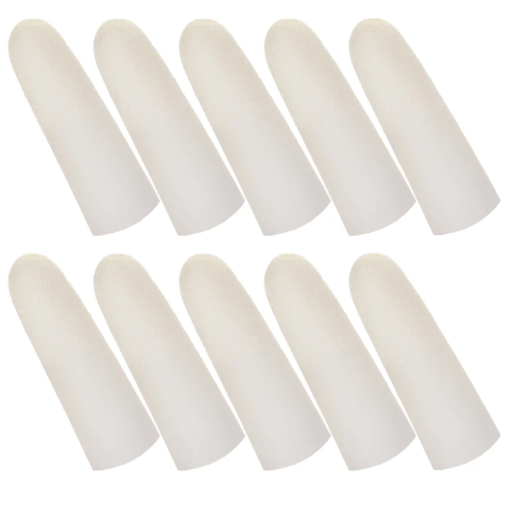 

100 Pcs Orange Nail Polish Fingertips Covers Anti-slip Protectors Frosted Anti-static White Cots