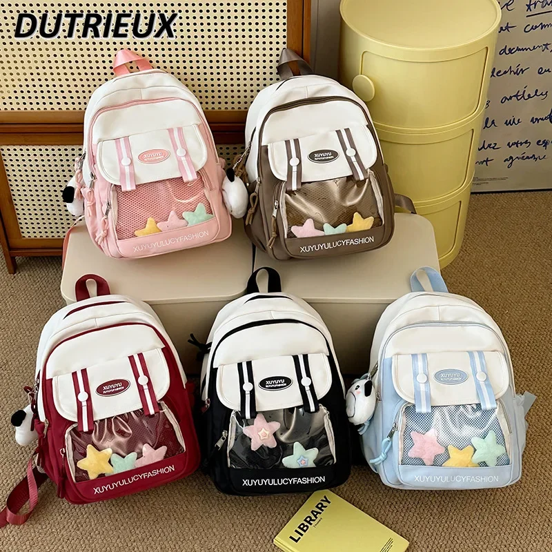 

Japanese Versatile College Style Women's Backpacks Large Capacity Bag Student Backpack Lightweight Cute Sweet Bags for Lady