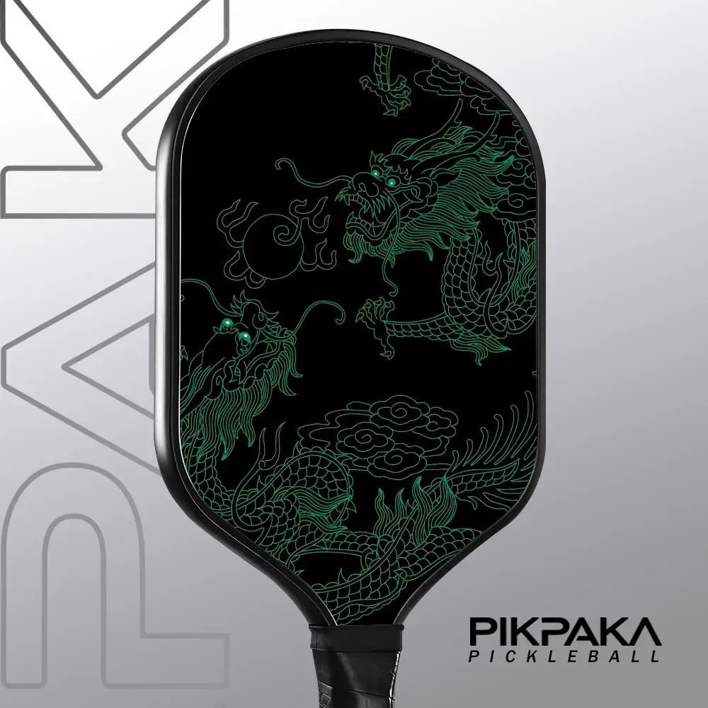 التنين الصيني نمط Pickleball مجداف مجموعة USAPA المعتمدة T700 ألياف الكربون Unibody الحرارية مع 16 مللي متر العسل CorePower