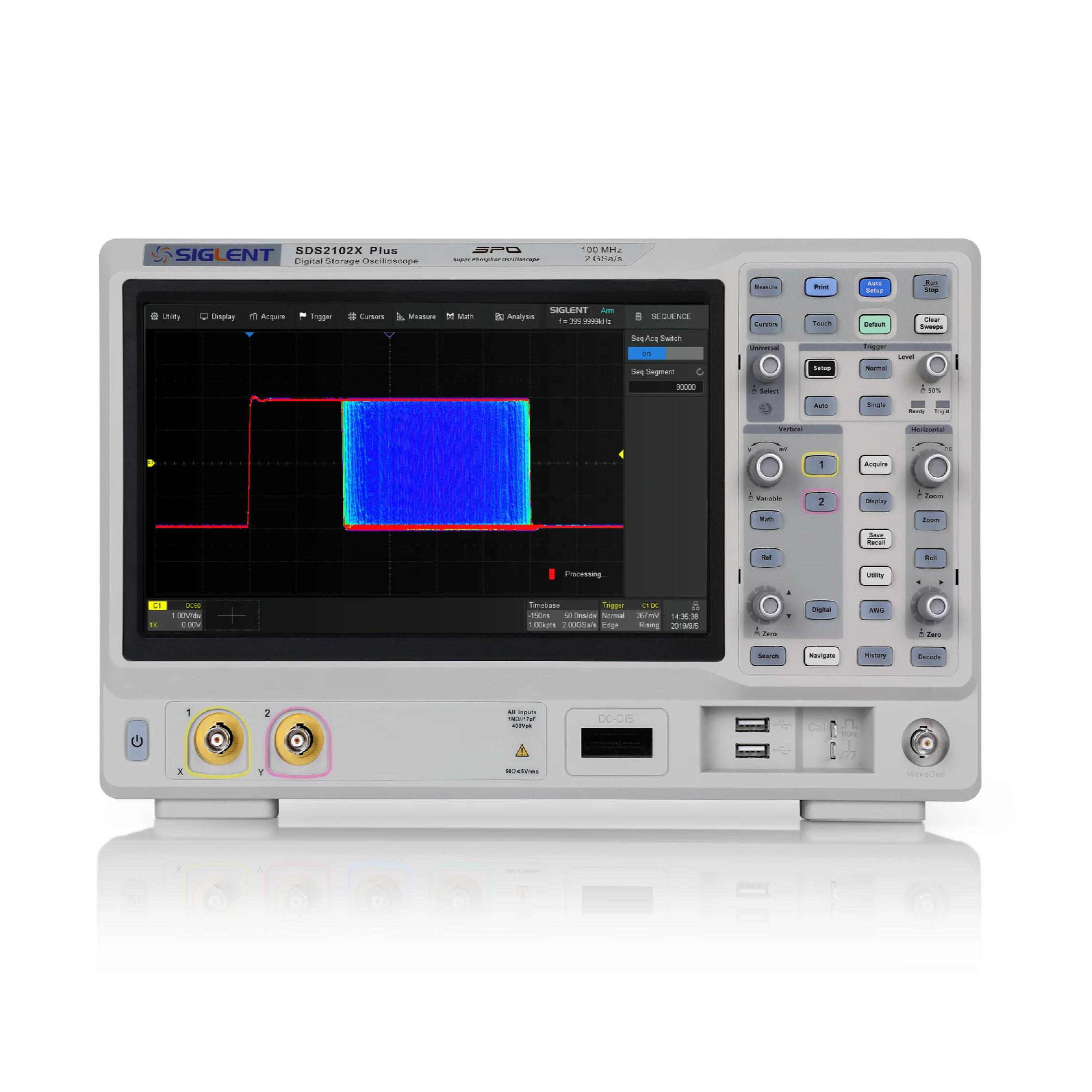 New SDS2102X Plus ,100 MHz  2 Channels oscilloscope, measurement tool