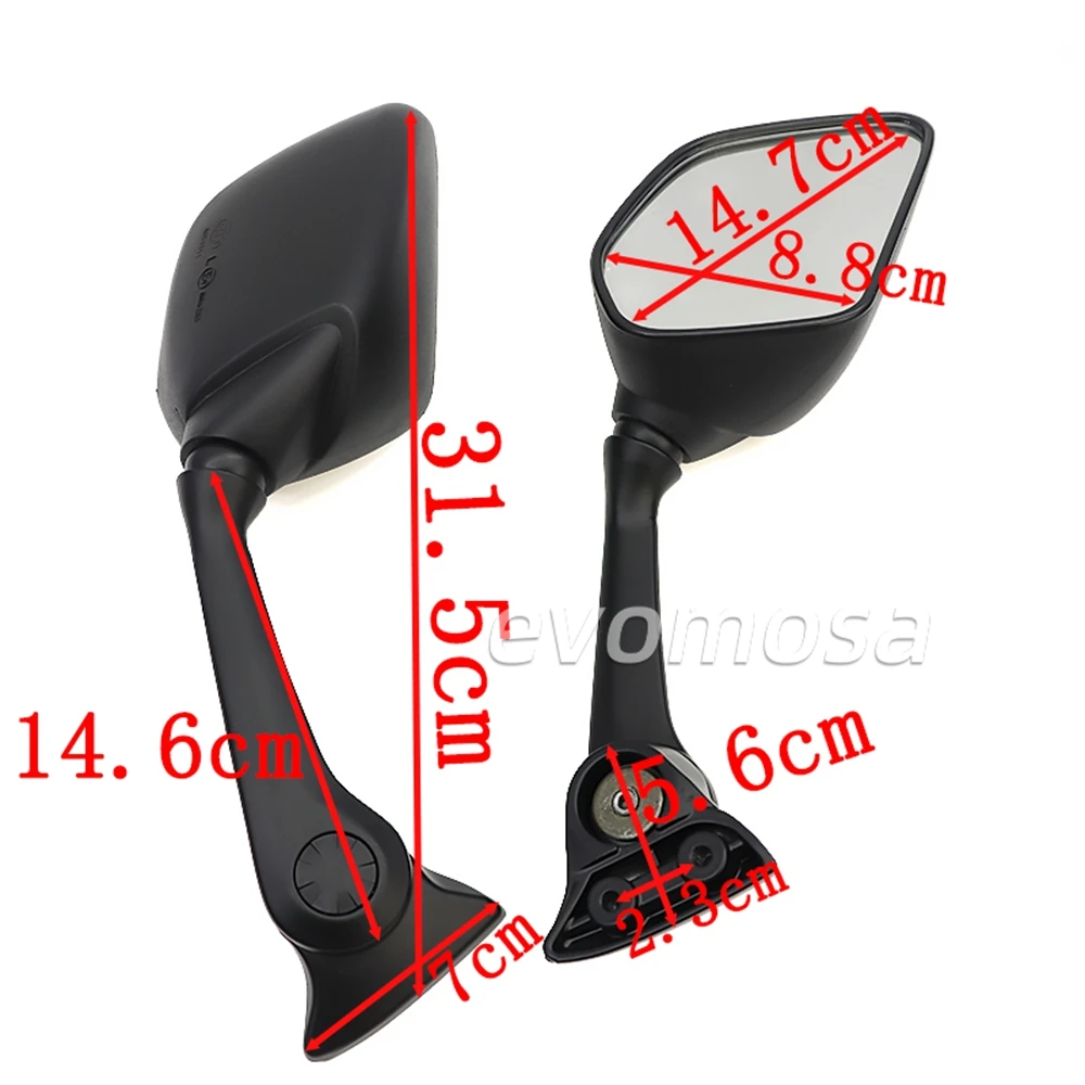 Motorcycle Accessories Rear View Mirrors Rearview Side Convex Mirror With Bracket For YAMAHA YZF-R3 YZF-R7 YZFR3 YZFR7 YZF R7 R3
