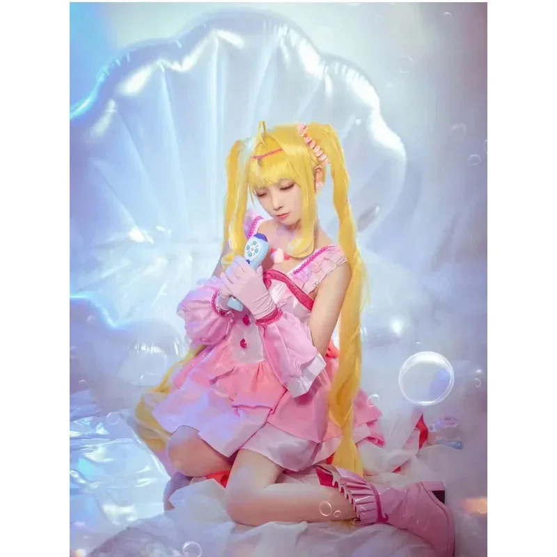 Аниме Русалка Мелодия Пичи Пичи Пик Нанами Люсия Косплей Костюм Прекрасное розовое платье Одежда для ролевых игр M17