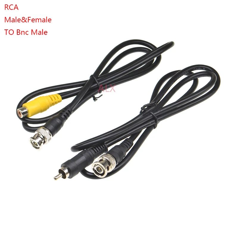 1M BNC męski na RCA męski Jack złącze kabla koncentrycznego Adapter wideo do systemu kamer CCTV akcesoria do aparatu