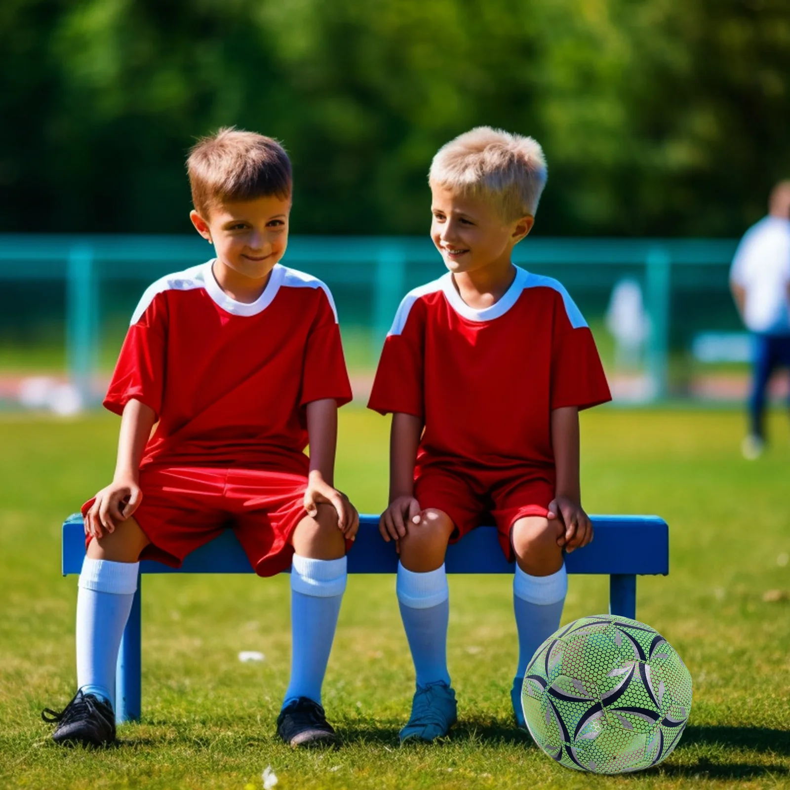 Bolas de futebol presente criativo luminoso esportes criança plutônio futebol criança luz refletir interior adulto