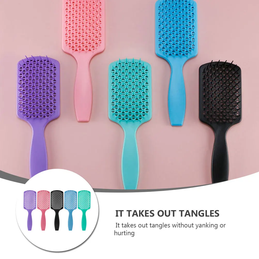 

5Pcs Massage Comb Tpee Material Scalp Friendly Detangling Hair Care Tool for Wet Or Dry Curly Hair Women Men Salon Home Use