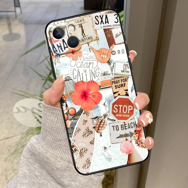 Beach Vibes Phone Case For iPhone 14 13 12 11 15 16 Pro Max Cover For iPhone 12 13 Mini X XR XS Plus