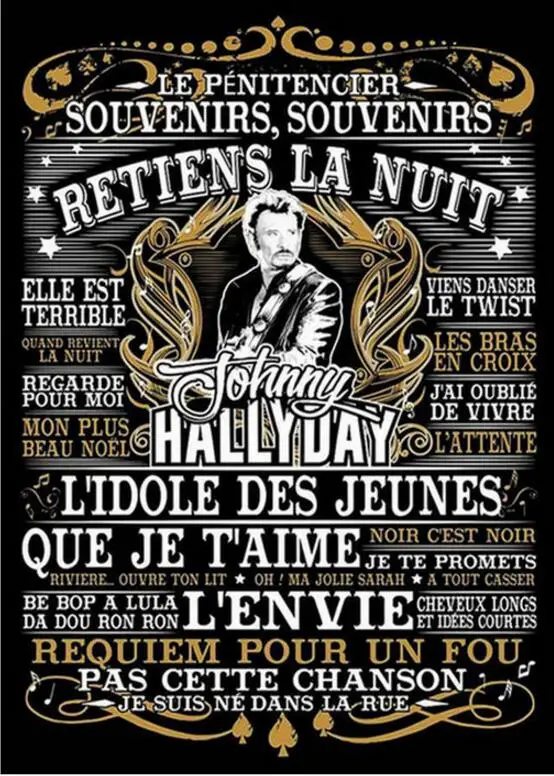 Johnny Hallyday Music Singer diamond painting mosaic photo French Rock Diamond Embroidery Picture Rhinestone Home Decor Gift