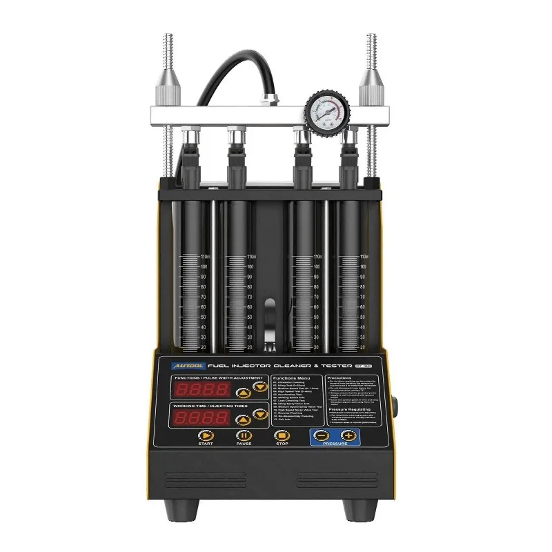 

CT150 Car/Motorcycle Fuel Injector Tester – 8-Nozzle Ultrasonic Cleaner Machine for 4-Cylinder Vehicle Launches