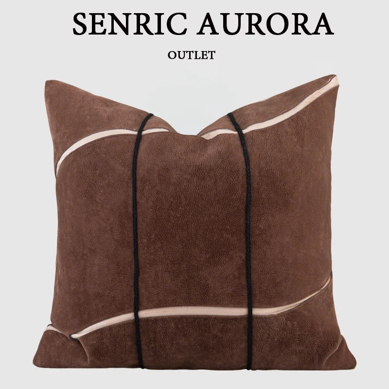 

Design Luxury Cushion Cover 30x50 45x45 50x50cm Maillard Brown Collage Square Pillowcase For Home Hotel Bed Living Room Sofa