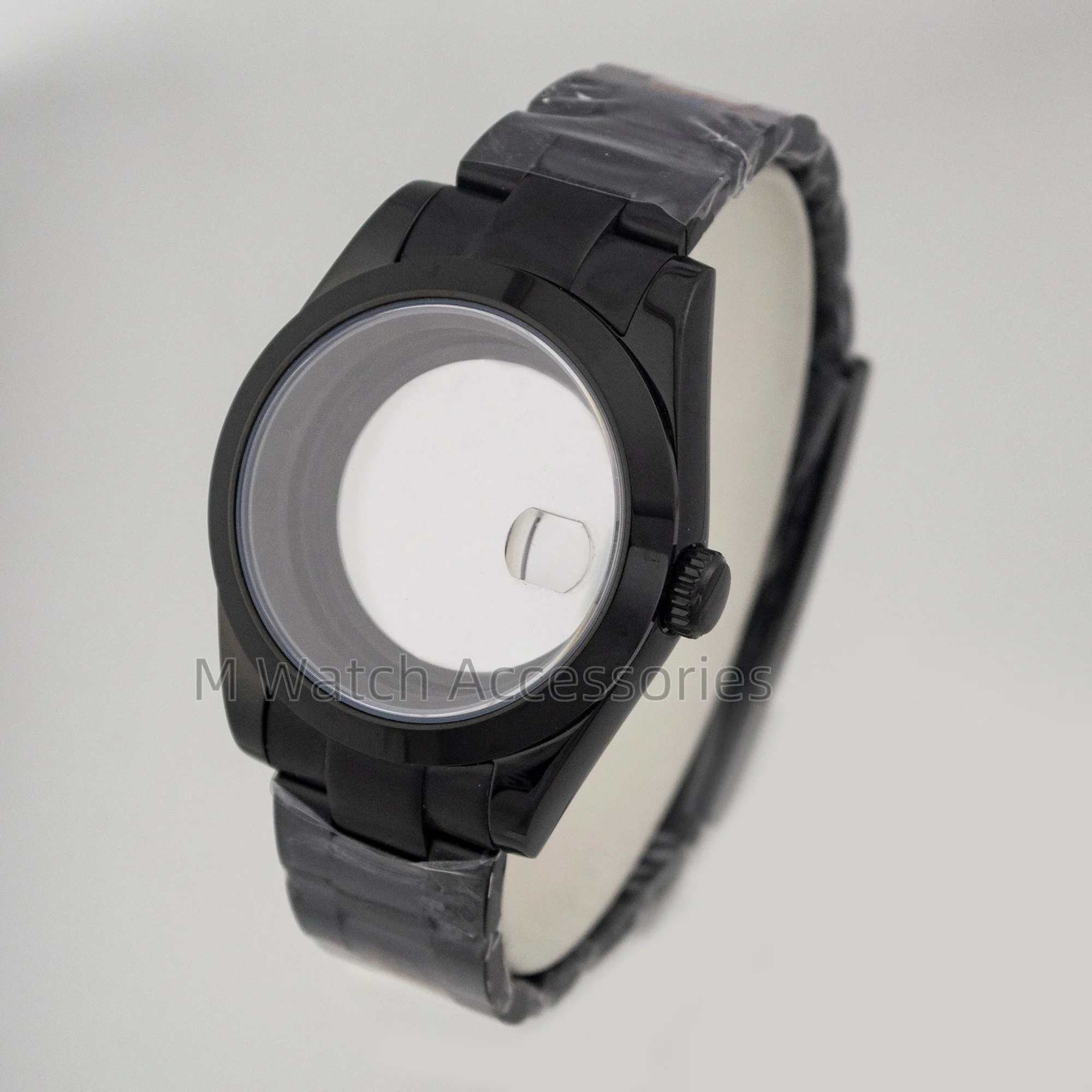 

36/39mm Black PVD NH35 Case Jubilee Oyster Bracelet Sapphire Glass Stainless Steel for NH35 NH36 Movement Datejust Watch Case