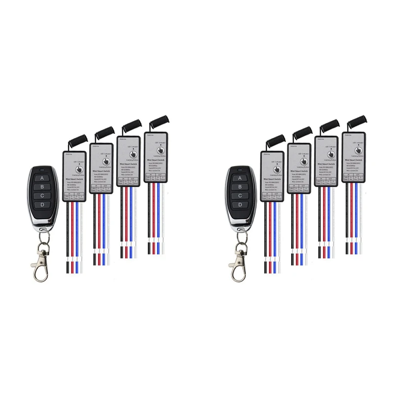 

New-2X 433Mhz Mini Relay Wireless RF Remote Control Switch Power Transmitter DC5V-24V 1CH LED Lamp Controller Micro-Receiver