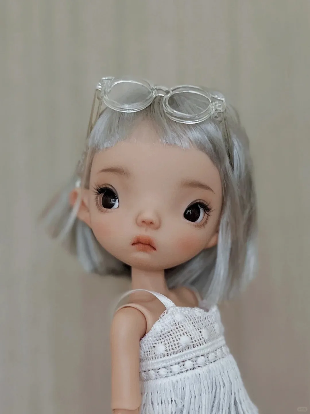 Custom New  BJD sd doll 1/6 rourou Hot seller girl toy fleshy joint movable cute spot makeup big eyes Free shipping