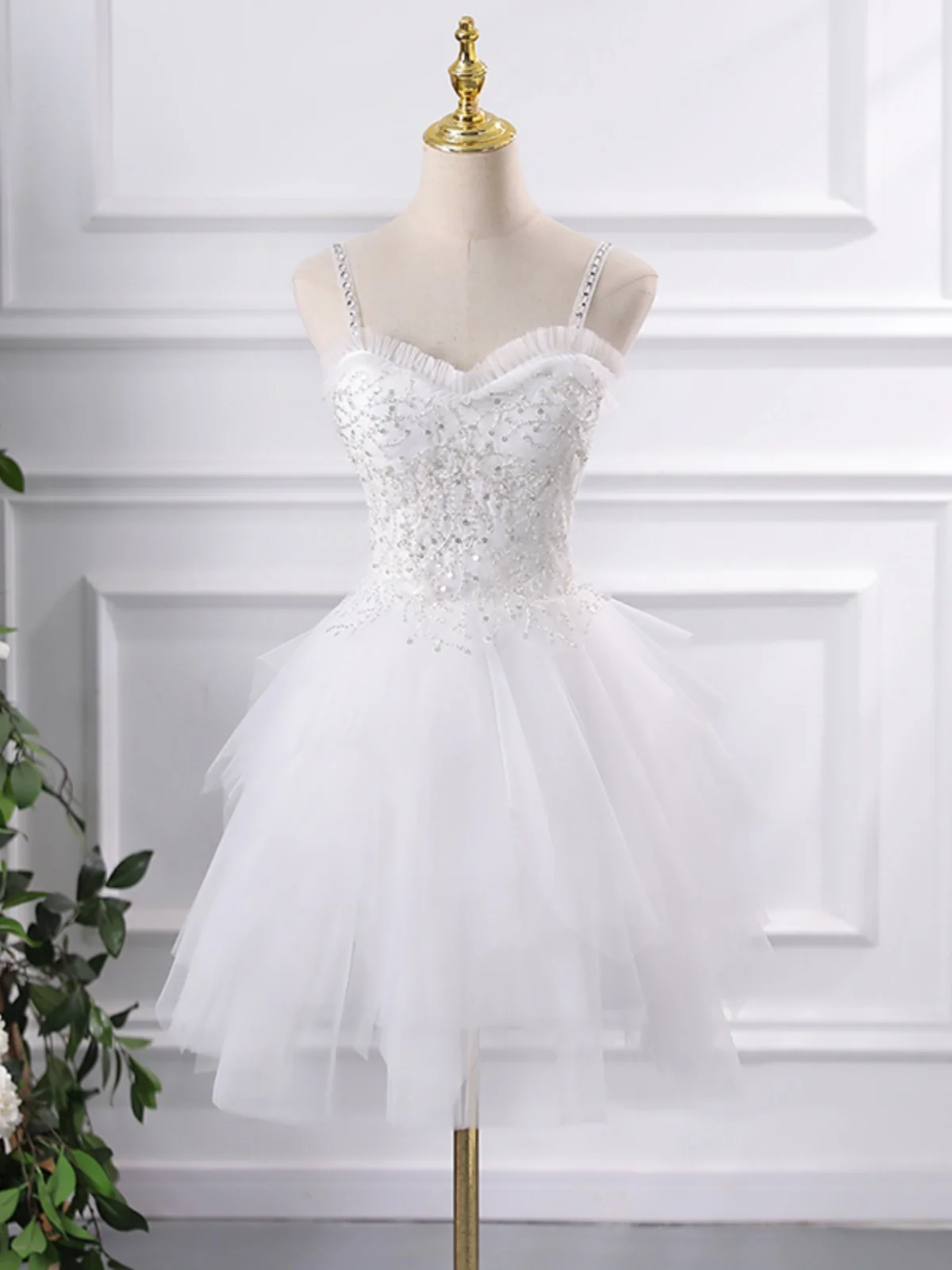 

White Strapl Dr Women's ort Ele Luxury aduation Performance Outfit Slimming Par Gown Sweet Sle