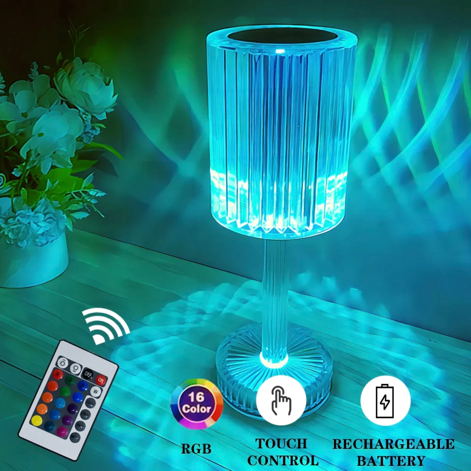 Modern Adjustable USB Rechargeable LED Desk Lamp with Multiple Brightness Levels and Colorful RGB Lighting- Perfect for Home Off