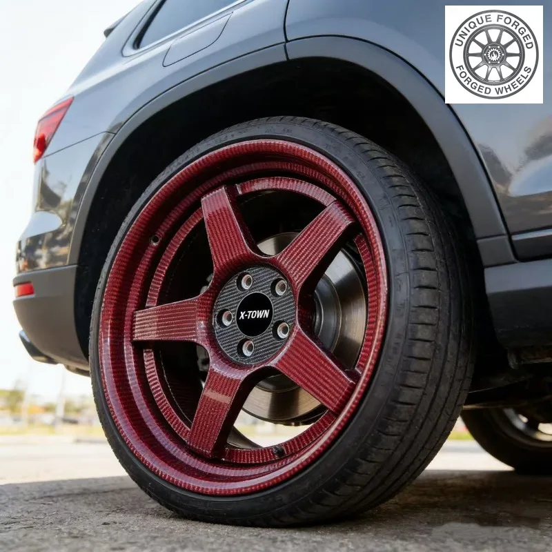 26 Style 18 19 20 22 24 Inch 5x120 5x112 5x114.3 Custom Carbon Fiber Monoblock Forged Wheels Concave Black Passenger Car Wheels