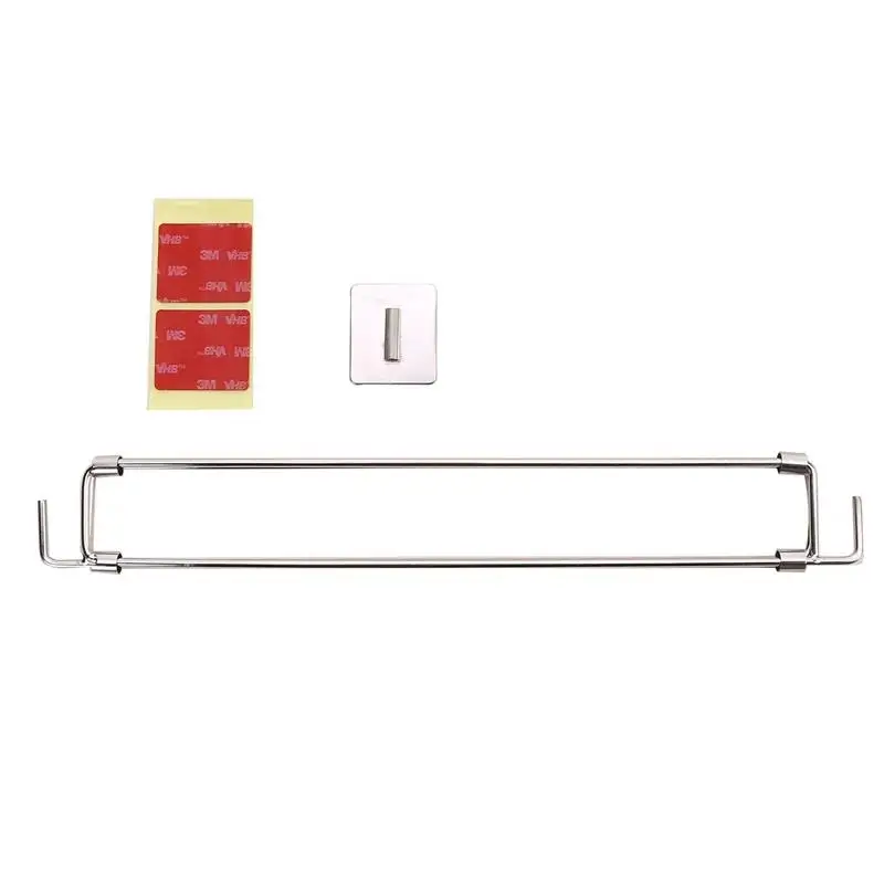 RV Shower Storage Rod - Adjustable Telescopic Corner Shelf For Camper Toiletry Organization 