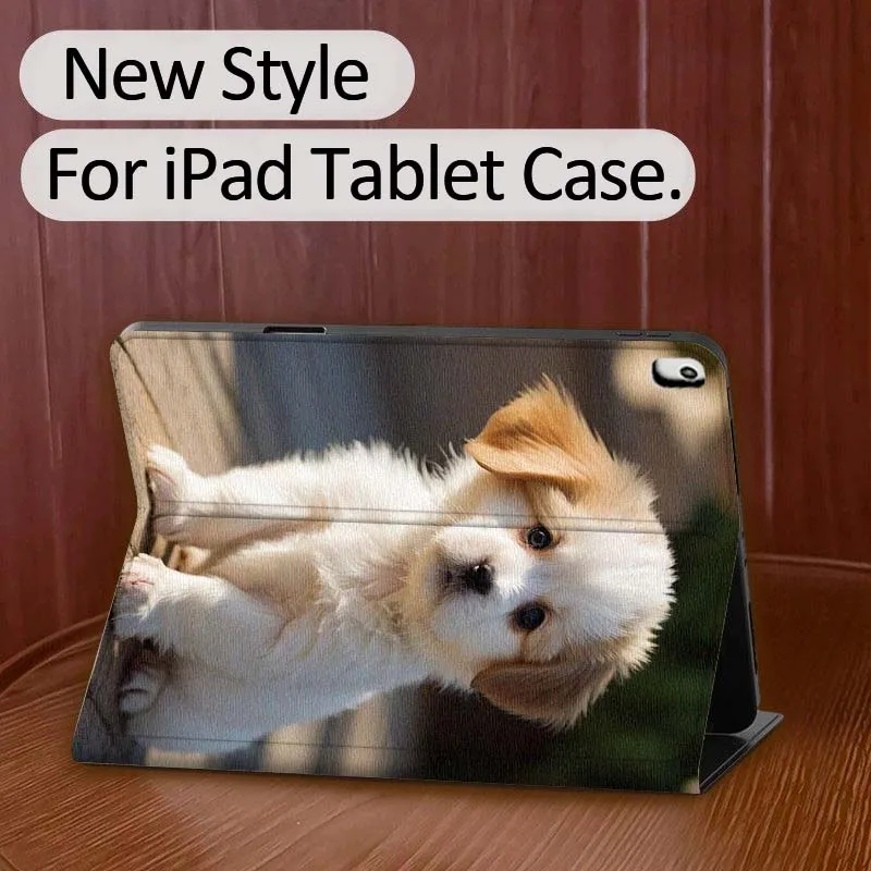 

Cute Dog Art Luxurious Pattern For iPad Pro Air Mini 2 3 4 5 6 7 7th 8th 9th 10th 11th 10.2 9.7 10.5 10.9 11 13 Inch Tablet Case