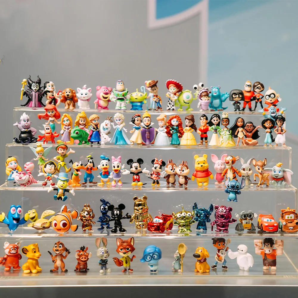 

Disney Princess Alice Simba Minnie Mouse Donald Remy Pluto Maleficent Boo Buzz Lightyear Woody Boo Mini Size Action Figure Toys