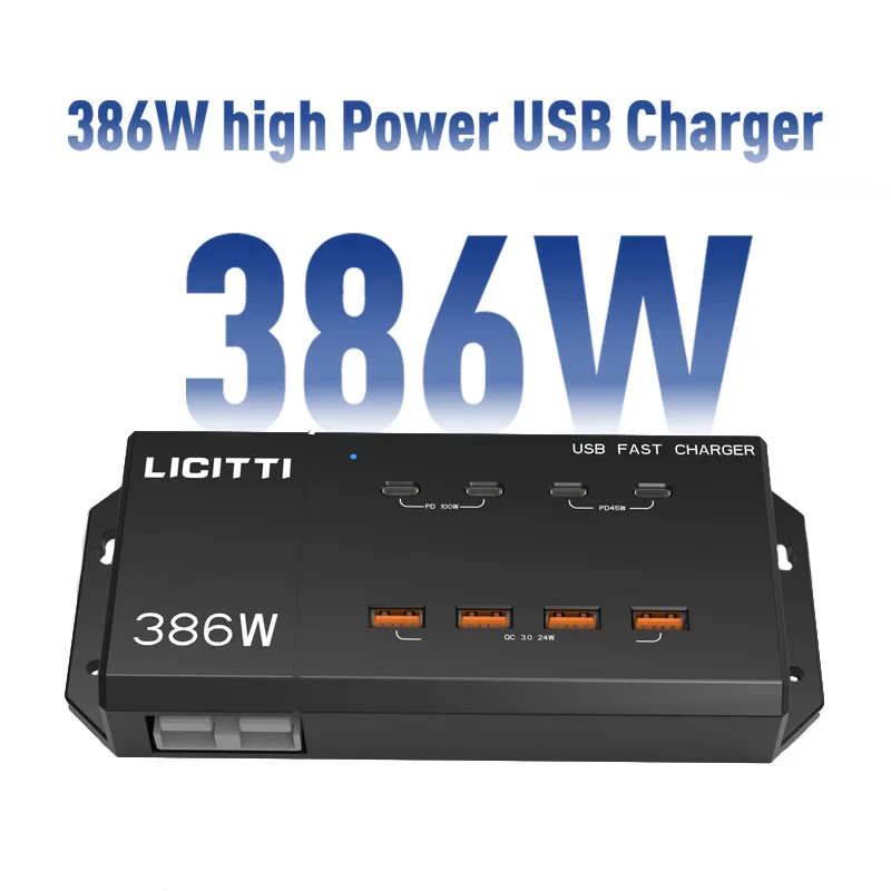 386W PD QC3.0 100W 24W 45W Universal Type-C Mobile Phone Notebook Fast Charging USB Charger with OVP Protection 360 Rotation