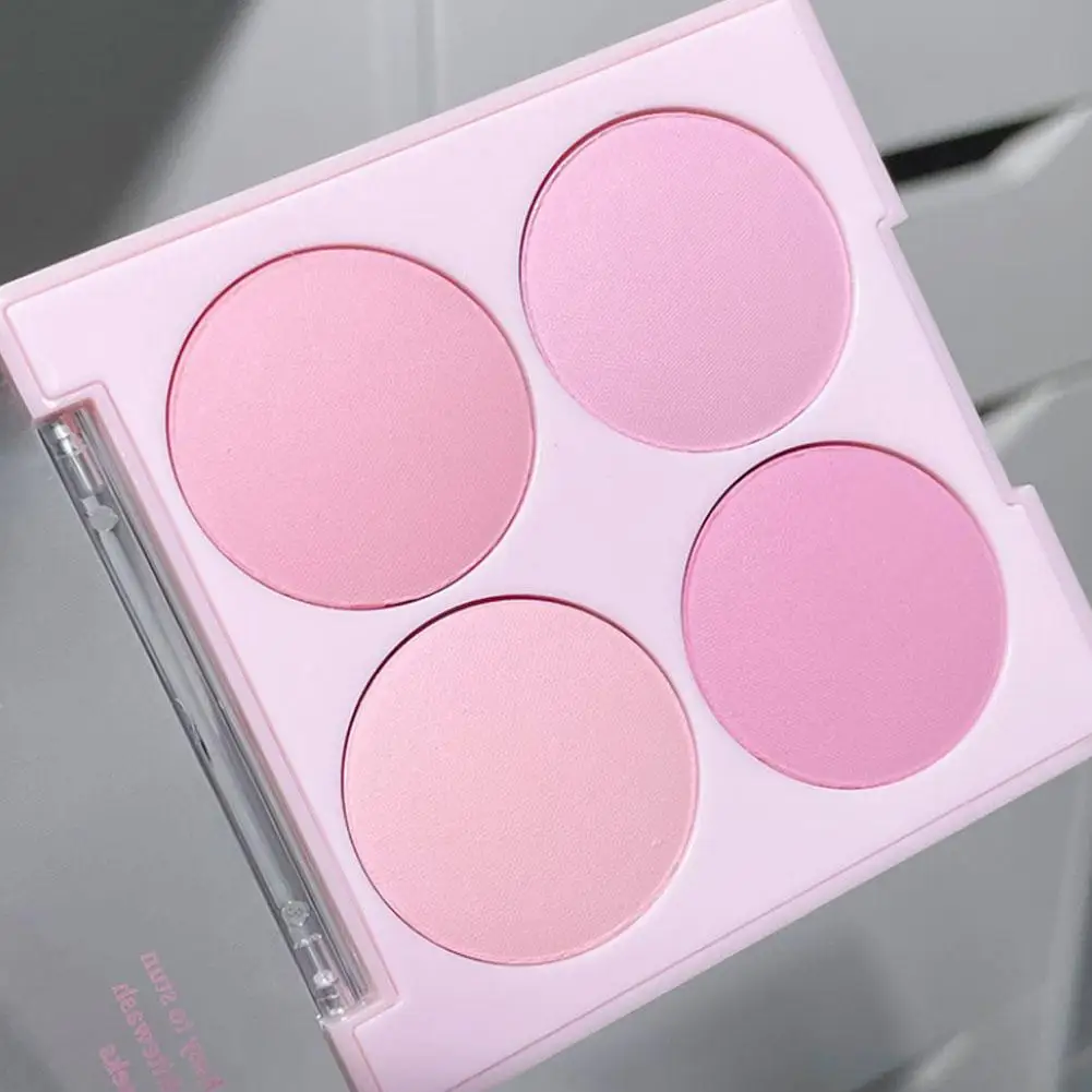 4 ألوان أحمر الخدود مسحوق لوحة الوجه الحلو الألوان الدافئة الطبيعية ماتي الخد مسحوق الوجه الجمال ماكياج التجميل أحمر الخدود #3