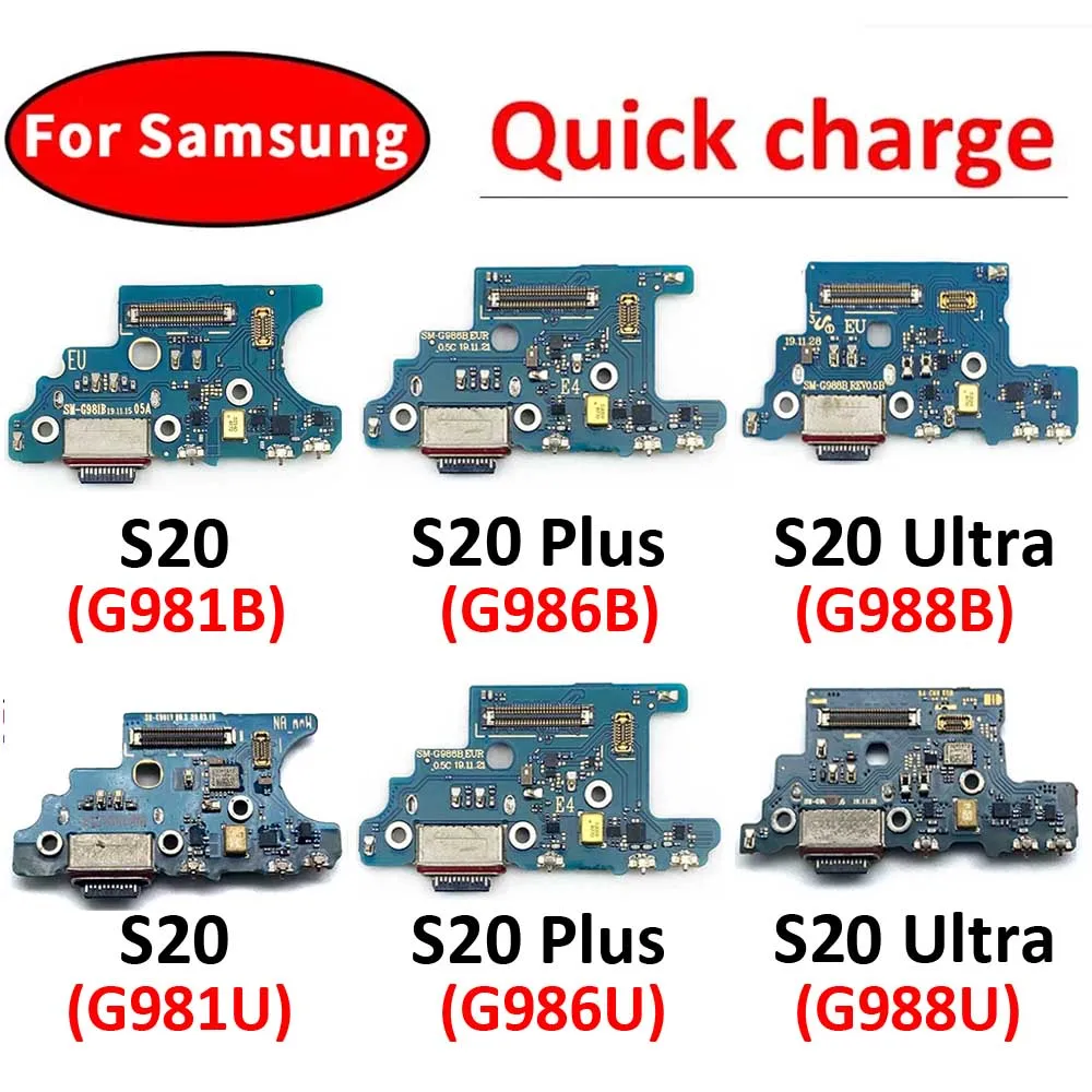 

USB-разъем для подключения док-станции, плата для зарядки, гибкий кабель для Samsung S20 Plus Ultra G981B G981U G986B G986U G988B G988U