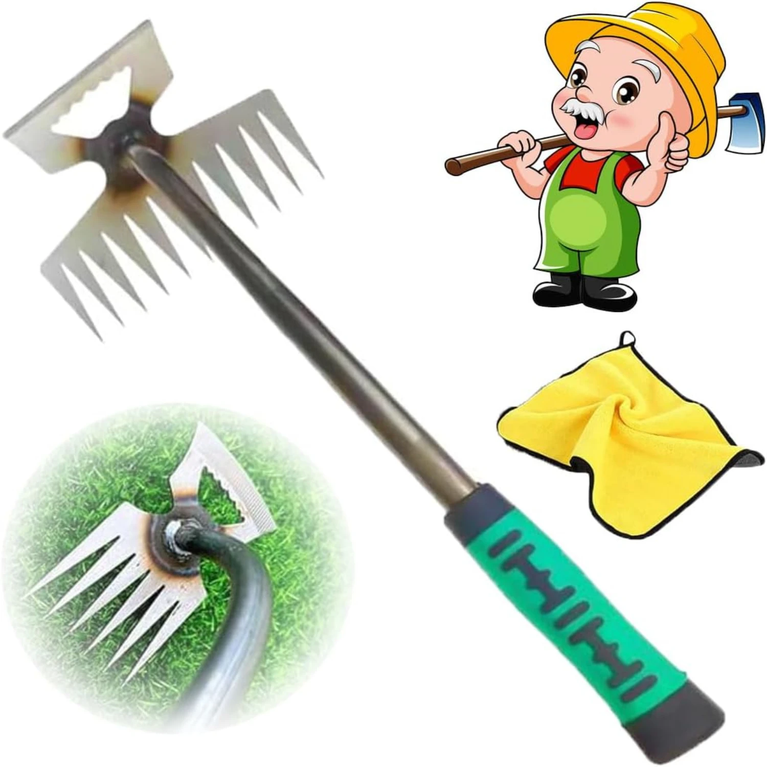 

Weed Puller Tool, Multifunctional Garden Tool, 2024 New Weeding Artifact Uprooting Weeding Tool, Manganese Steel Hand Weeder Pu