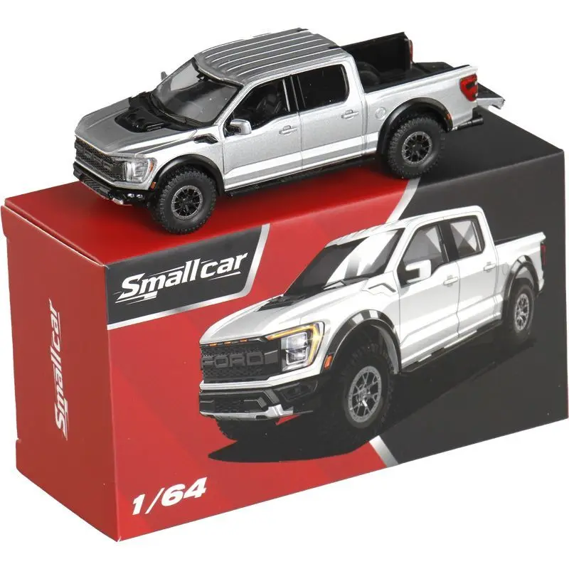 Smallcar 1:64 Raptor F-150 ممتص الصدمات الباب الخلفي قابل للفتح نموذج سيارة مصنوع من خليط معدني