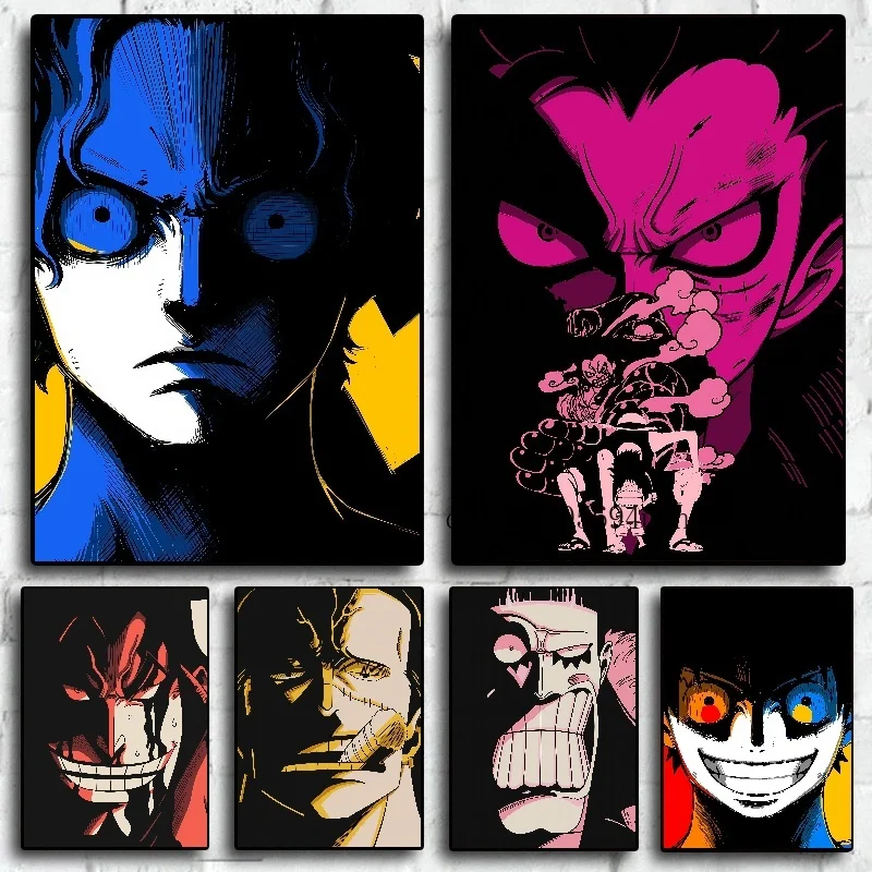 

Japan Classic Anime Figure One Piece Luffy Zoro Sanji Canvas Painting Posters Print Mural Home Wall Art Aesthetic Room Decor