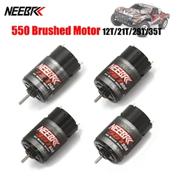 NEEBRC 550 Waterproof Brushed Motor 12T 21T 29T 35T 55T 2S for 1/10 RC Car Crawler Axial SCX10 TRX4 TRX6 Wltoys WPL RC Parts