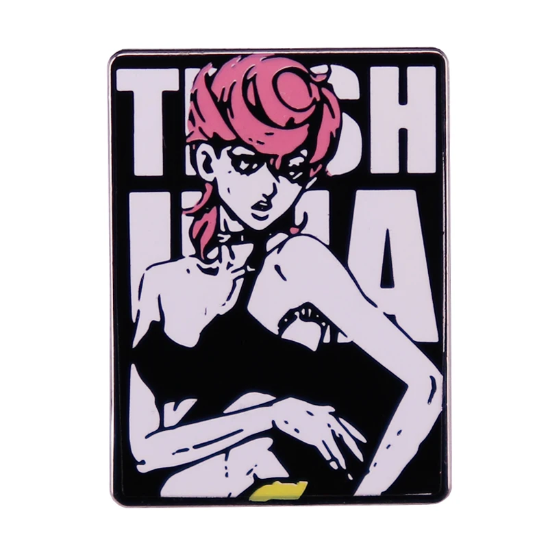 Spice Girl Sexy Trish Una Enamel Pins Badges Anime Jojos Bizarre Adventure Golden Wind Manga Fan Art Gift