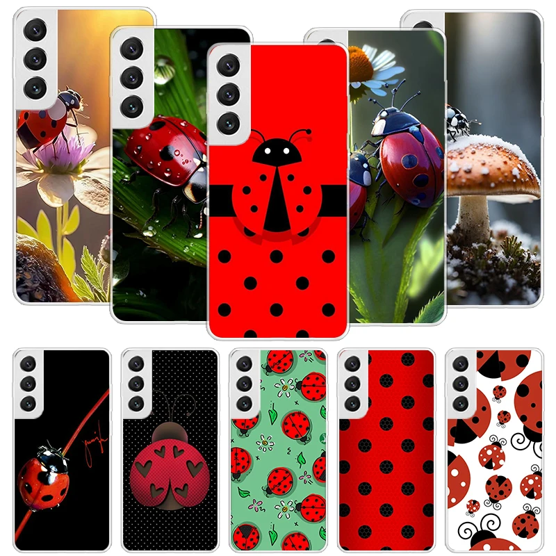 Insect Seven-Star ladybug Phone Case For Samsung Galaxy S24 S23 S22 S21 S20 Ultra S20 FE S10 Plus S9 S8 + Fundas Cover Coque