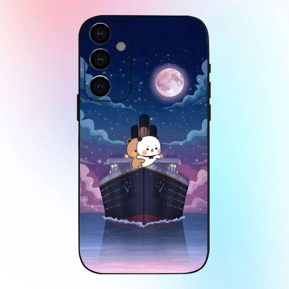 حافظة هاتف لطيفة B-BuBu D-DuDu لهاتف سامسونج جالاكسي A73، A72، A71، A70، A53، A52، A51، غطاء أسود ناعم آخر #6