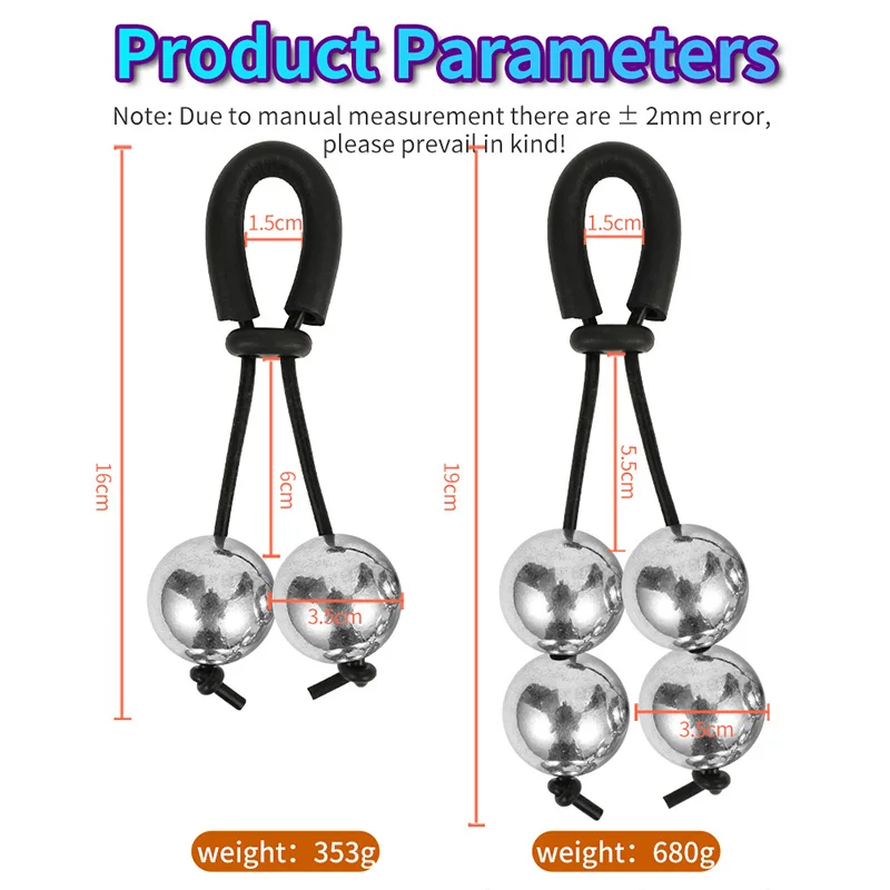 SM Male Penis Ring Exercise Device Penis Extender Enlargement Weight Drop Ball Stretcher Cock Semen Lock Erotic Sex Toys for Men