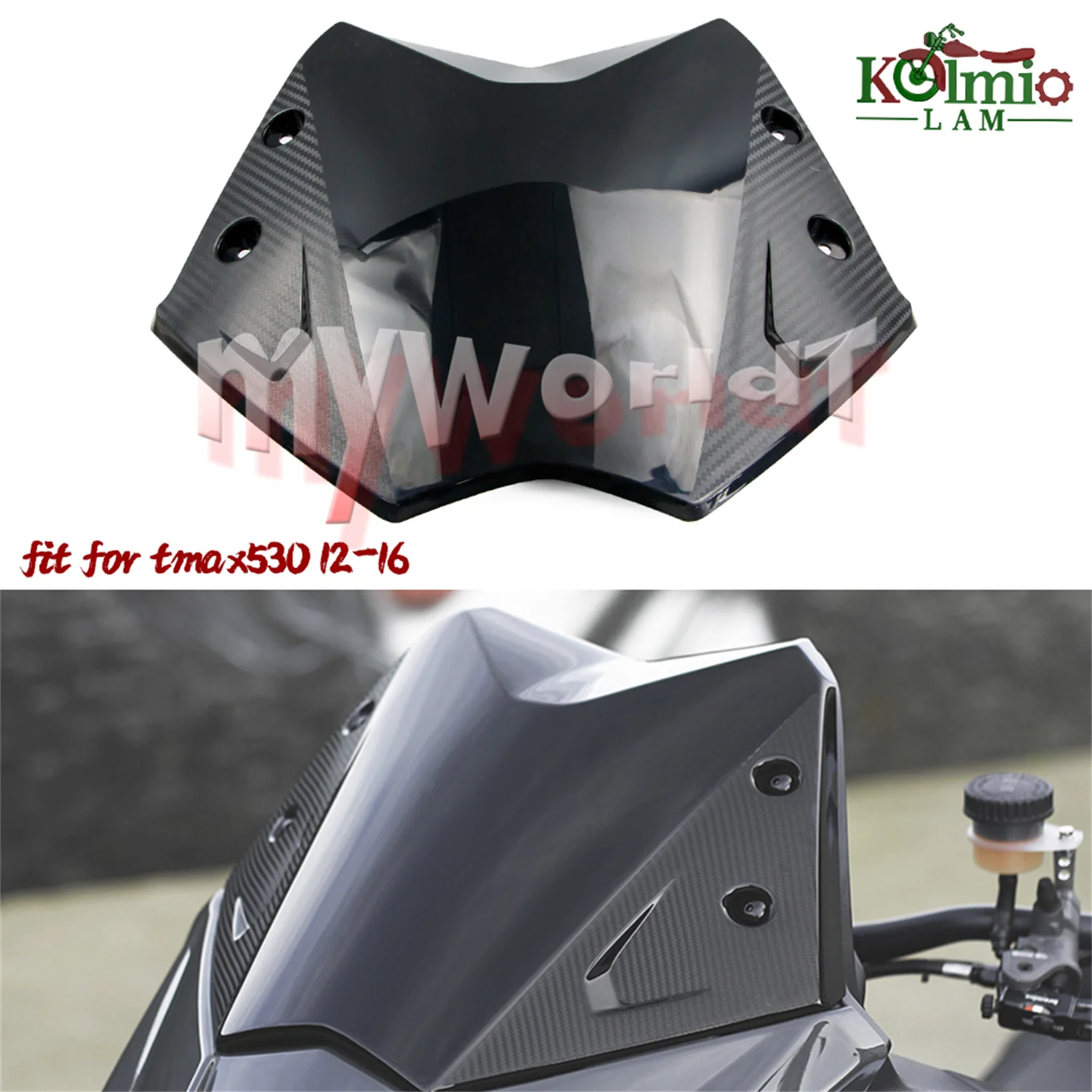 Fit For YAMAHA TMAX 530 2012 - 2016 Motorcycle Windshield Windscreen Wind Shield Screen Deflectors TMAX530 2013 2014 2015