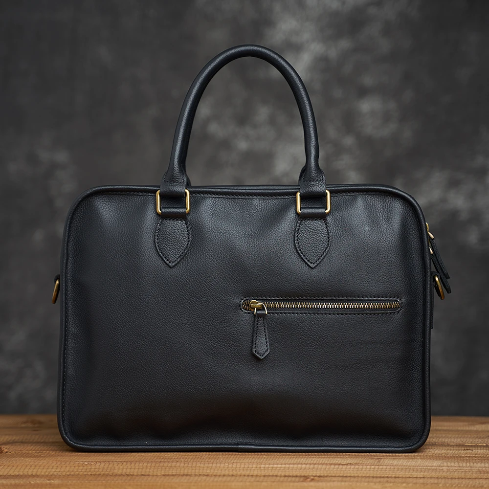 ZRCX Men\'s Genuine Leather Bag Men\'s Briefcase Office Bags For Men Bag Man\'s Laptop Bags Male Tote Briefcase Handbag