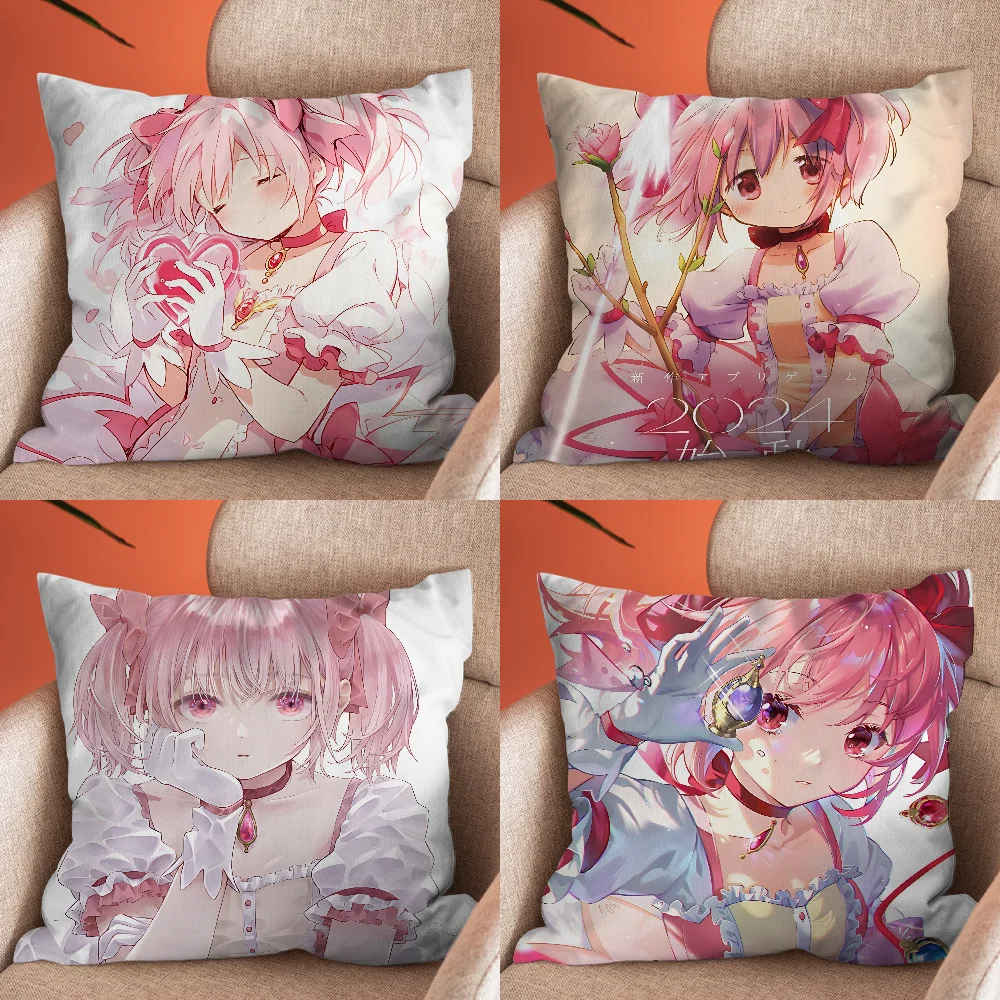 Puella Magi Madoka Magica Pillow Case Soft Cushion Cases for Farmhouse Sofa Decor Home Decorations and Protector Pillow Case