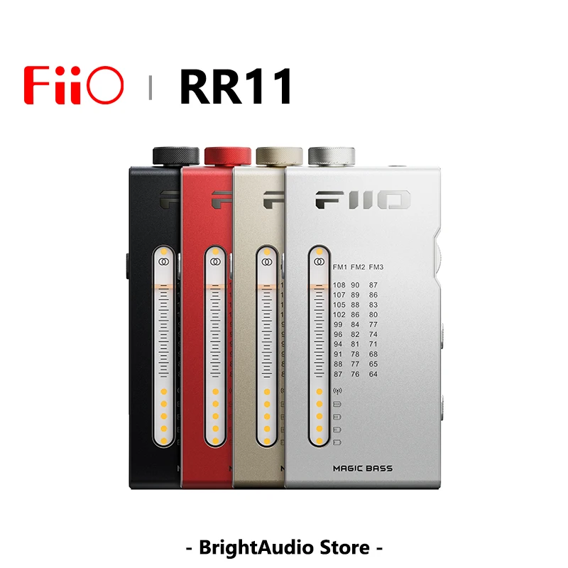 

Fiio Rr11 Portable Hifi Fm Radio Receiver Analog Pvr Tuning Enhanced Bass 3d Surround Sound 64-108mhz Full-band Coverage