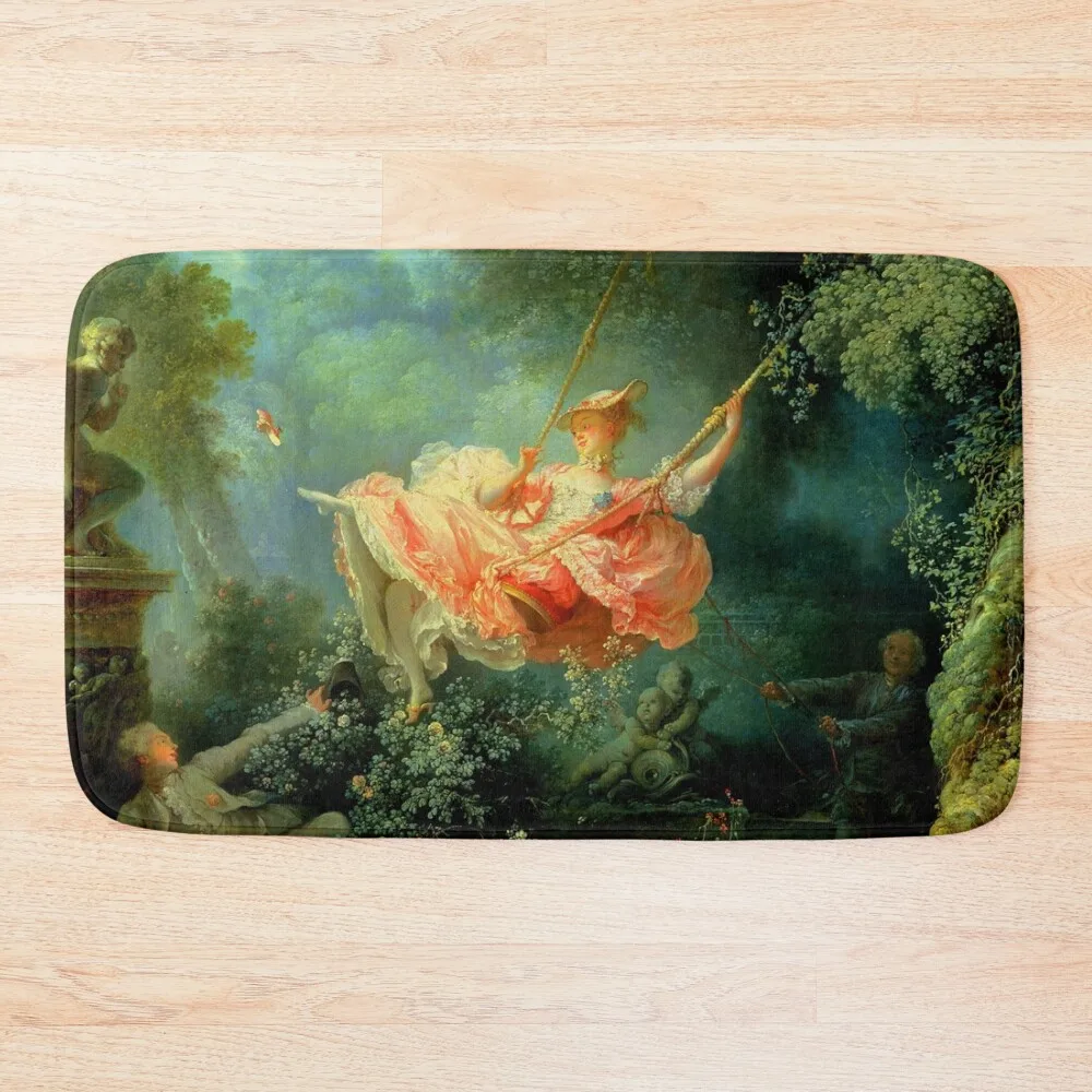 

Jean-Honoré Fragonard The Swing (L'Escarpolette)(The Happy Accidents of the Swing) Bath Mat Bathroom Floor Bathroom Carpets Mat