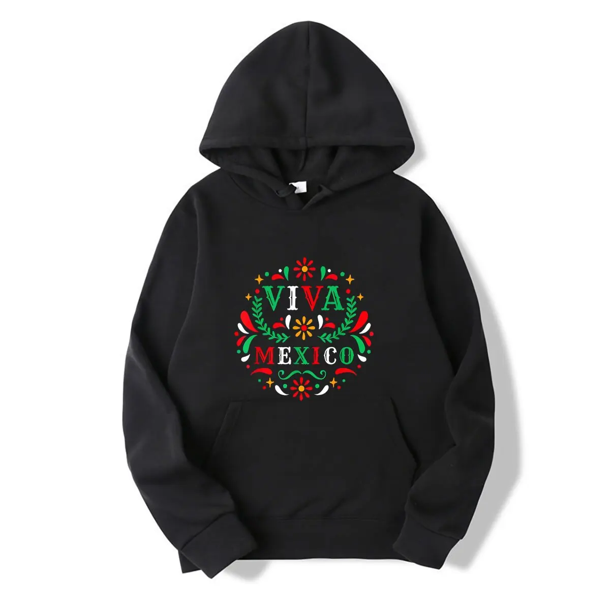 Viva Mexico Mexican Independence Day-I Love Mexico Hooded sweatshirt Graphic Tops Sayings Quote Flower Print Clothes