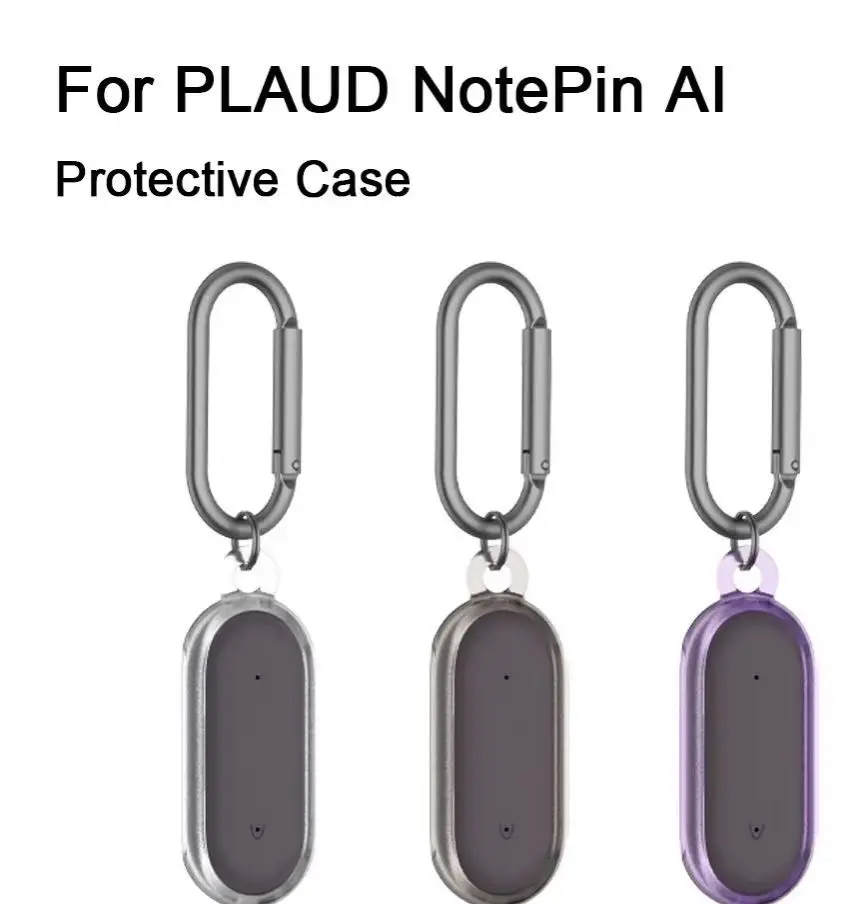 غطاء تخزين مسجل الصوت المضاد للسقوط، مقاوم للصدمات ومضاد للخدش، حافظة حماية شفافة لهاتف PLAUD NotePin AI