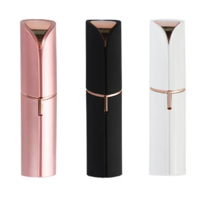 Portable Lipstick Shape Depilador elétrico para mulheres, barbeador indolor seguro, biquíni facial, depilação axilar, lâmina doméstica, ferramenta de barbear