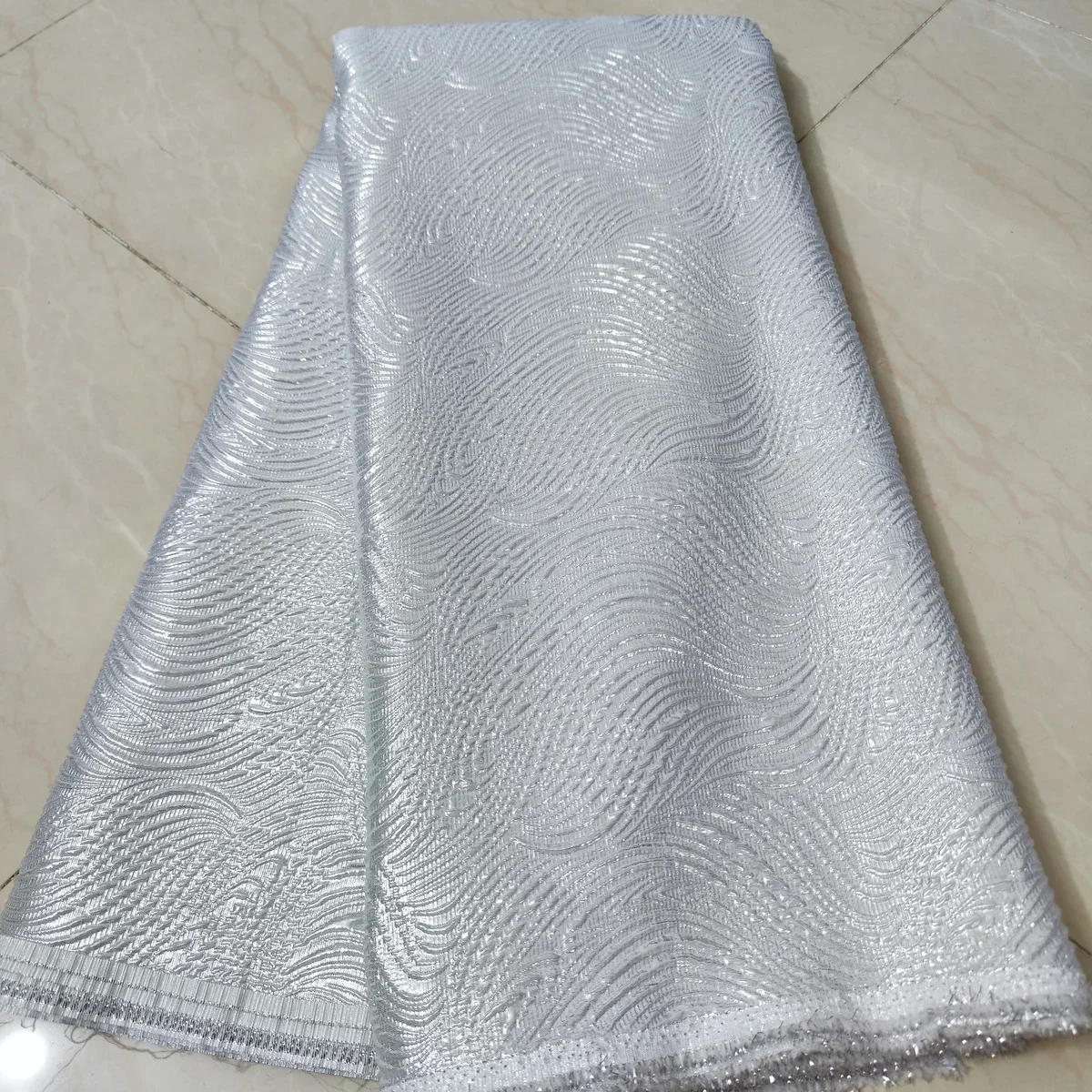 New Arrival African Jacquard Lace Fabric 2026 High Quality French Nigerian Brocade Lace Fabric For Women Party Dress Sew LJK2414