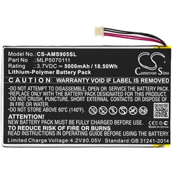 Diagnostic Scanner Battery For Autel MLP5070111 MaxiSys Mini MS905  MS906 MY905  MK808MK808BT  MK808TS  MP808 MP808TS  DS808