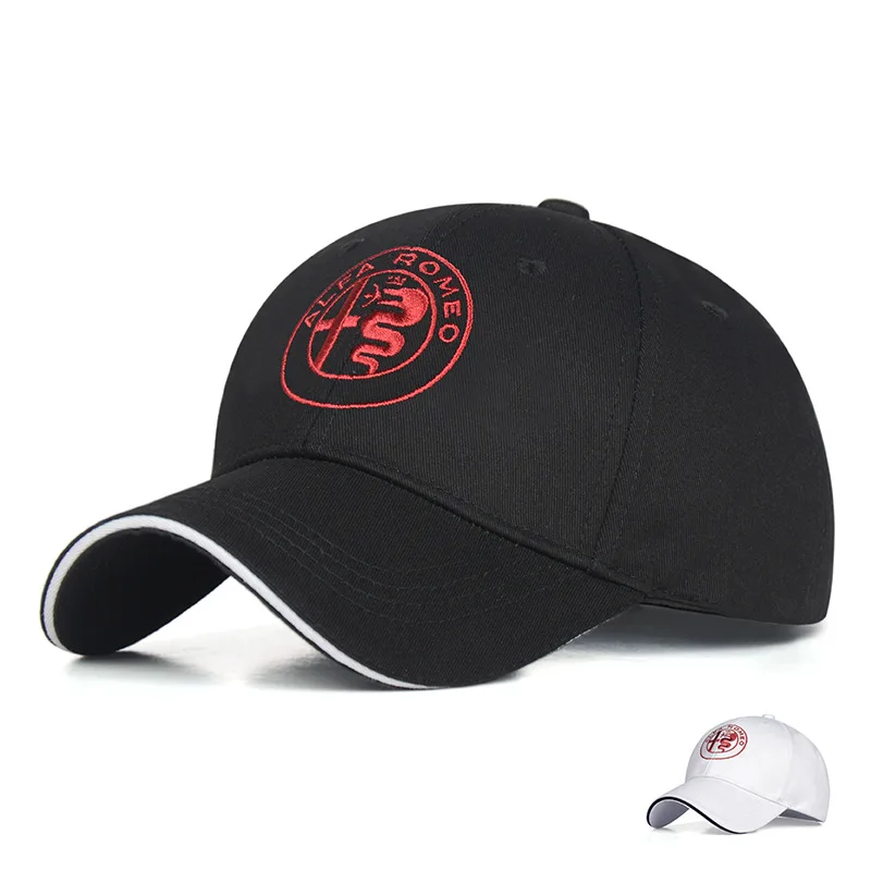 outdoor baseball cap men women headwear gift cotton embroidered car logo for Alfa Romeo auto accessories hat F1 racing souvenir