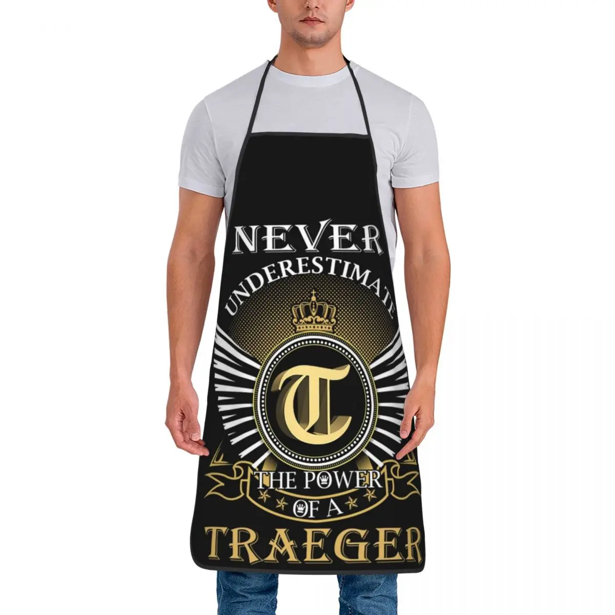 Traeger Never Underestimate TRAEGER Grembiule Chef Cucina Cottura Tablier Bavaglino Pulizia Cucina Grembiule per Donna Uomo