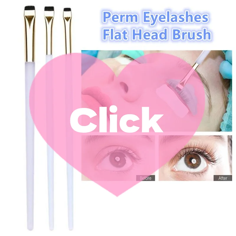 1 Stücke Farbverlaufsgriff Flache Bürste Dauerwelle Wimpern Lash Lift Werkzeug Wimpern Dauerwelle Stange Wimpern Applikator Make-Up Werkzeuge & Zubehör