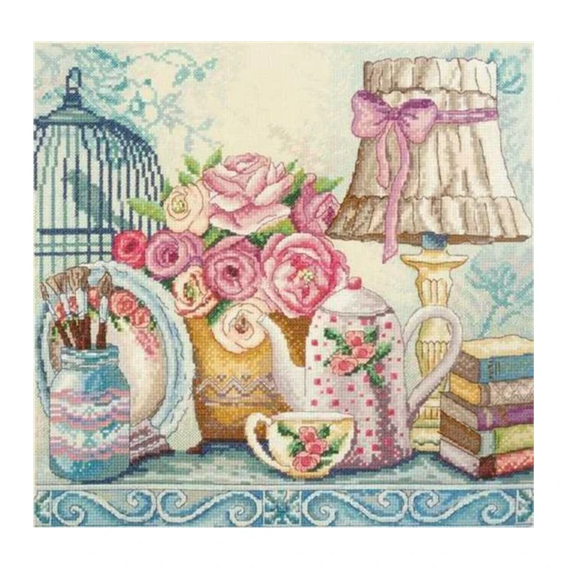 

Cross Stitch Cotton Kit 18CT 14CT 11CT Chino Embroidery Handmade Material Bag for Cabinet Decoration2