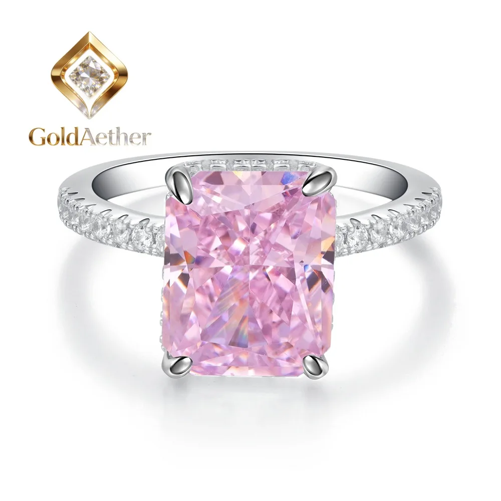 

Роскошное женское кольцо GoldAether из цельной платины PT950 с муассанитом и бриллиантами, дизайн «Ледяной цветок» (Красный оттенок)