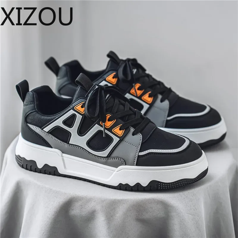 Men's Sports Shoes Sneakers for Men Low Tops Lace-up Mens Shoes Trendy All-match Simple Fashion Male Sneaker Explosive Style New