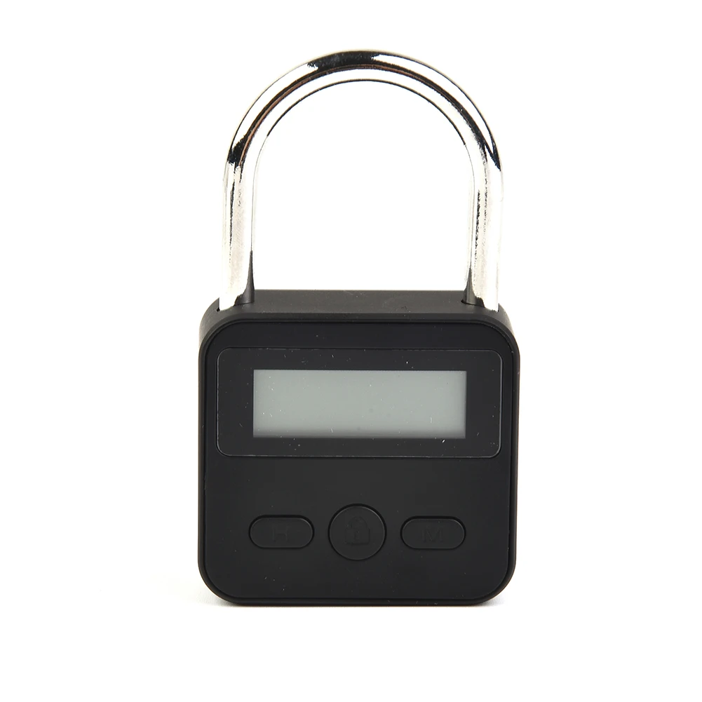 Timing Padlock Metal Timer Lock Electronic Time Heavy Duty LCD Display Multi Function Time Lock USB Rechargeable